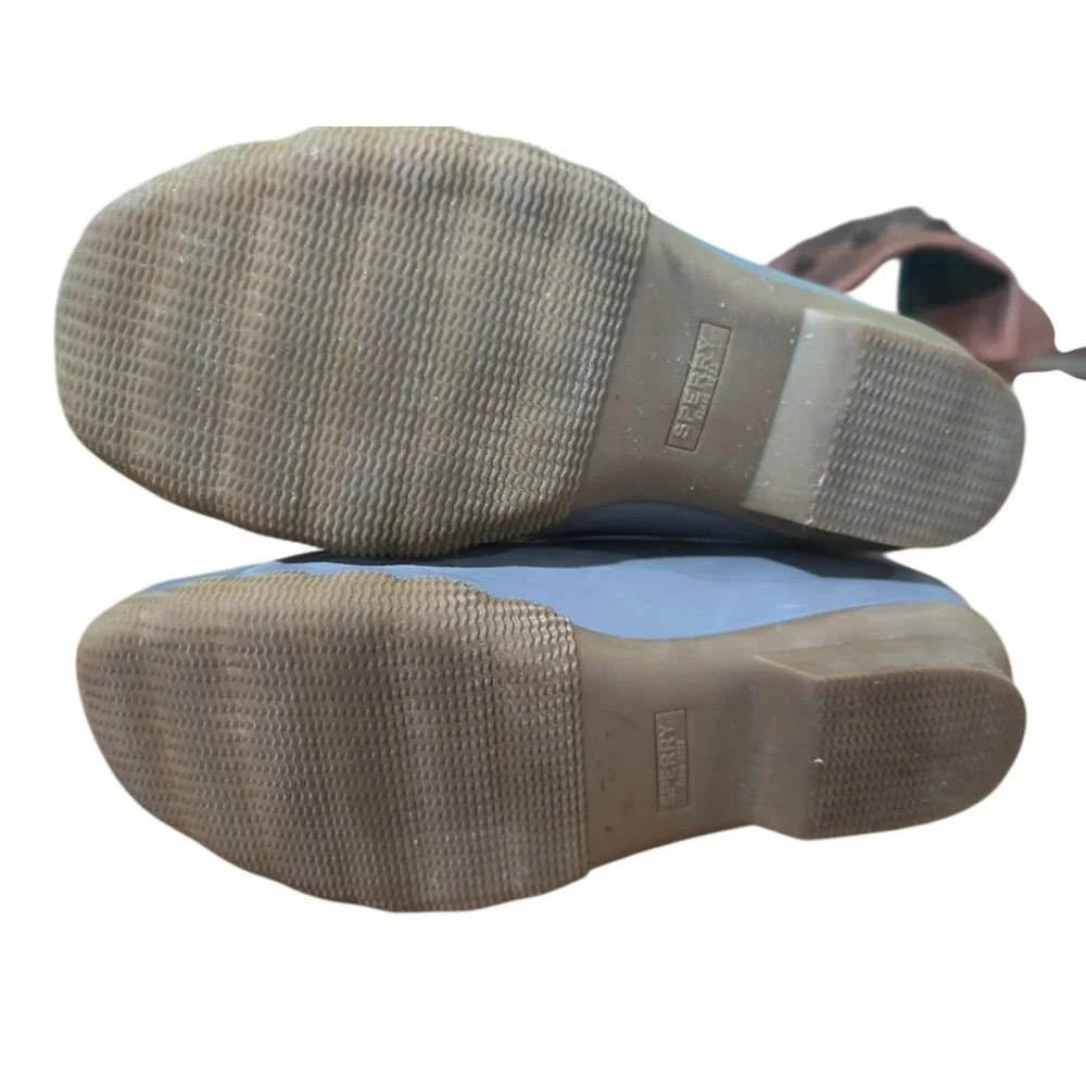 Sperry Saltwater Duck Boots Grey Plaid Wool Blend Waterproof Size‎ 7